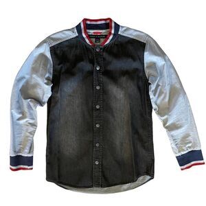 TOMMY Hilfiger Boys Varsity Snap Shirt Jacket Size 12-14